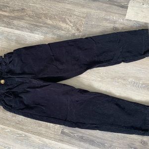 Velvet Black, elastic waist band ankle length pants for girls.